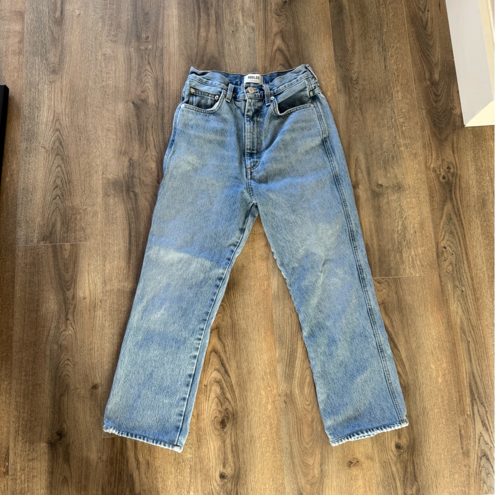 A Gold E pinch waist straight leg jeans